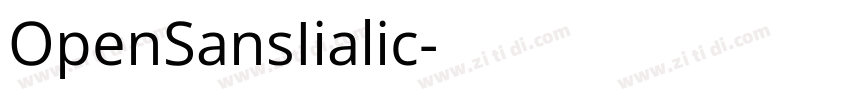 OpenSansIialic字体转换