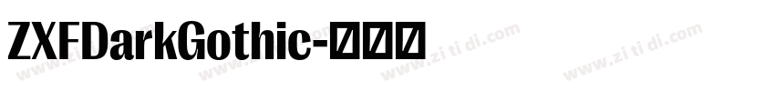 ZXFDarkGothic字体转换