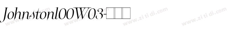 Johnstonl00W03字体转换