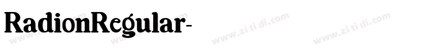 RadionRegular字体转换