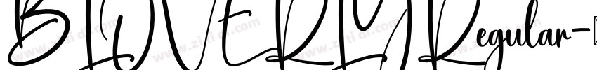 BLOVERLYRegular字体转换