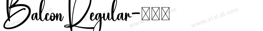 BalconRegular字体转换