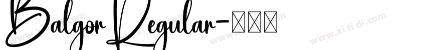 BalgorRegular字体转换