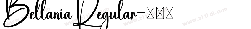 BellaniaRegular字体转换