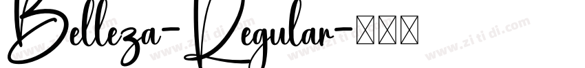 Belleza-Regular字体转换