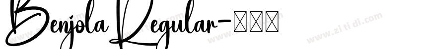 BenjolaRegular字体转换