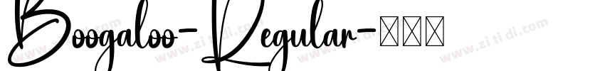 Boogaloo-Regular字体转换