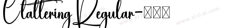 ClatteringRegular字体转换