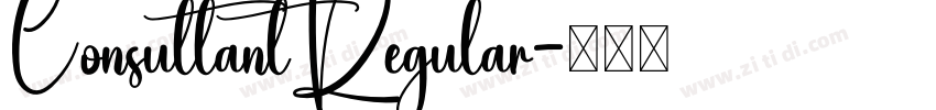 ConsultantRegular字体转换