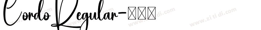 CordoRegular字体转换
