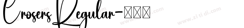 CrosersRegular字体转换