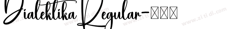 DialektikaRegular字体转换