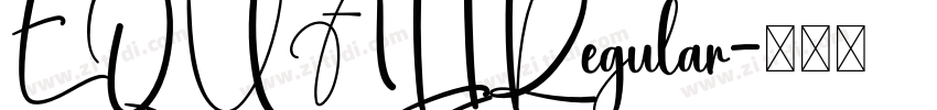 EQUALIRegular字体转换