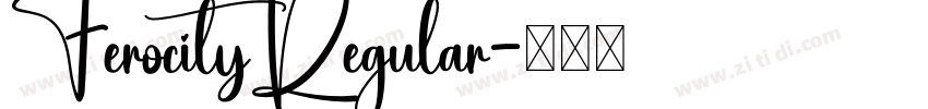 FerocityRegular字体转换 FerocityRegular字体转换