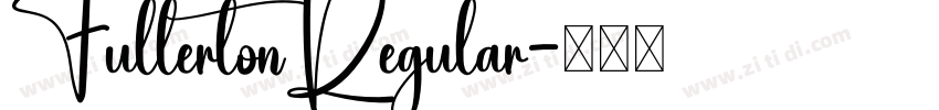 FullertonRegular字体转换