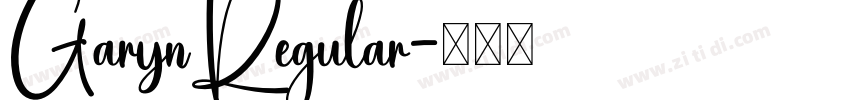 GarynRegular字体转换