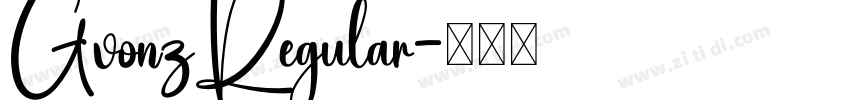 GvonzRegular字体转换