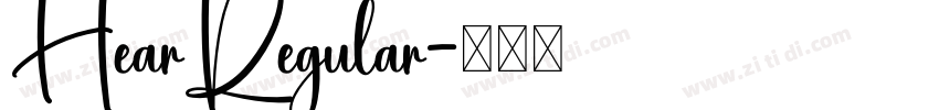 HearRegular字体转换