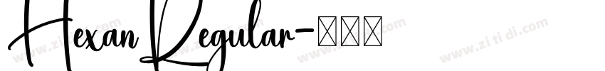 HexanRegular字体转换