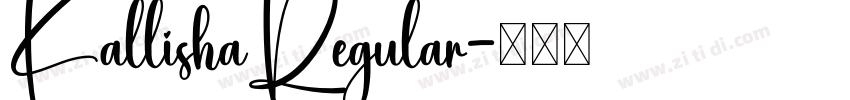 KallishaRegular字体转换