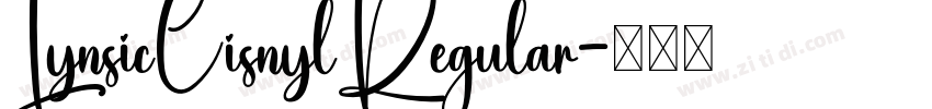 LynsicCisnylRegular字体转换