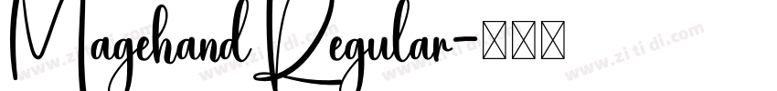 MagehandRegular字体转换