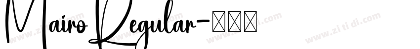 MairoRegular字体转换
