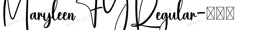 MaryleenFYRegular字体转换