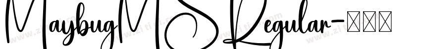 MaybugMSRegular字体转换