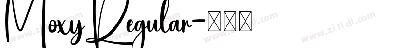 MoxyRegular字体转换