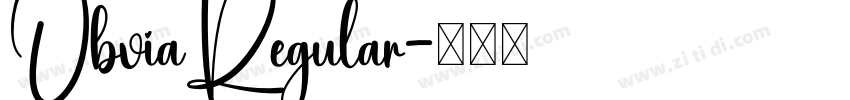 ObviaRegular字体转换