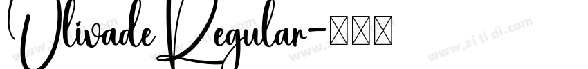 OlivadeRegular字体转换
