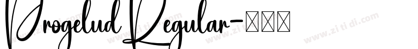 ProgeludRegular字体转换