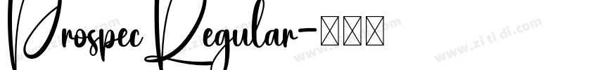 ProspecRegular字体转换