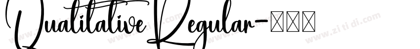 QualitativeRegular字体转换