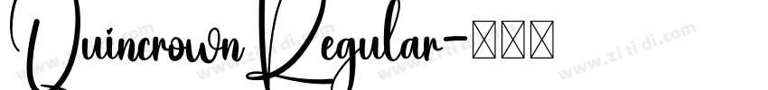 QuincrownRegular字体转换
