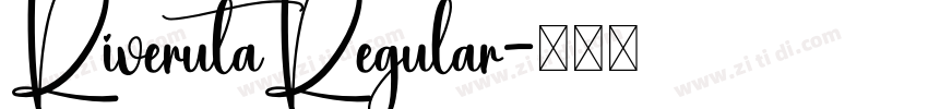 RiverutaRegular字体转换