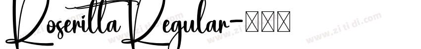 RoserittaRegular字体转换