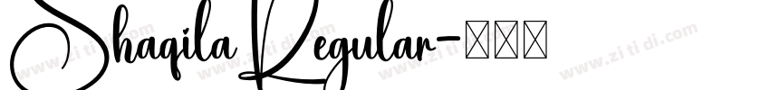 ShaqilaRegular字体转换