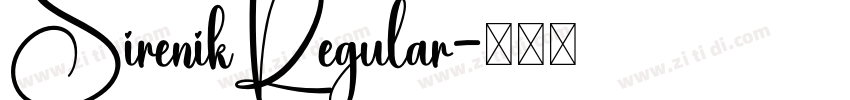 SirenikRegular字体转换