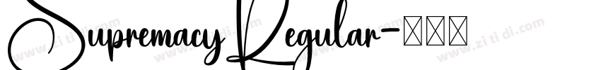 SupremacyRegular字体转换
