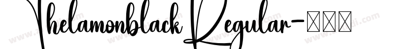 ThelamonblackRegular字体转换