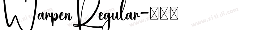WarpenRegular字体转换