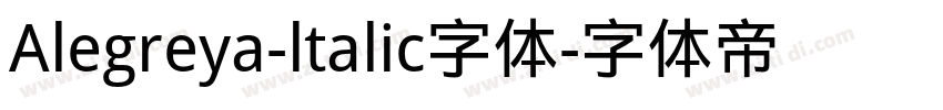 Alegreya-ltalic字体字体转换