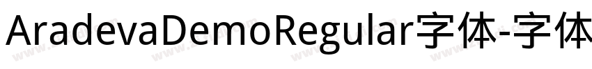 AradevaDemoRegular字体字体转换