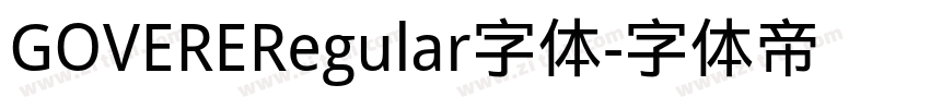 GOVERERegular字体字体转换