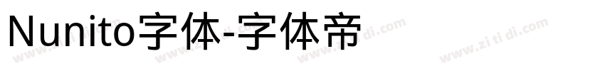 Nunito字体字体转换