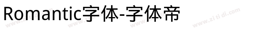 Romantic字体字体转换