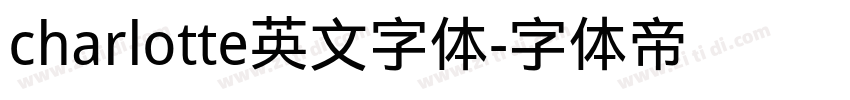 charlotte英文字体字体转换