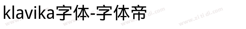 klavika字体字体转换